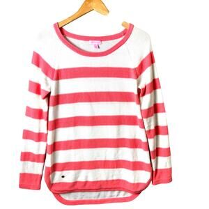 Lilly Pulitzer Sweater Womens Sz Large Striped Preppy Cotton Casual Minimalist